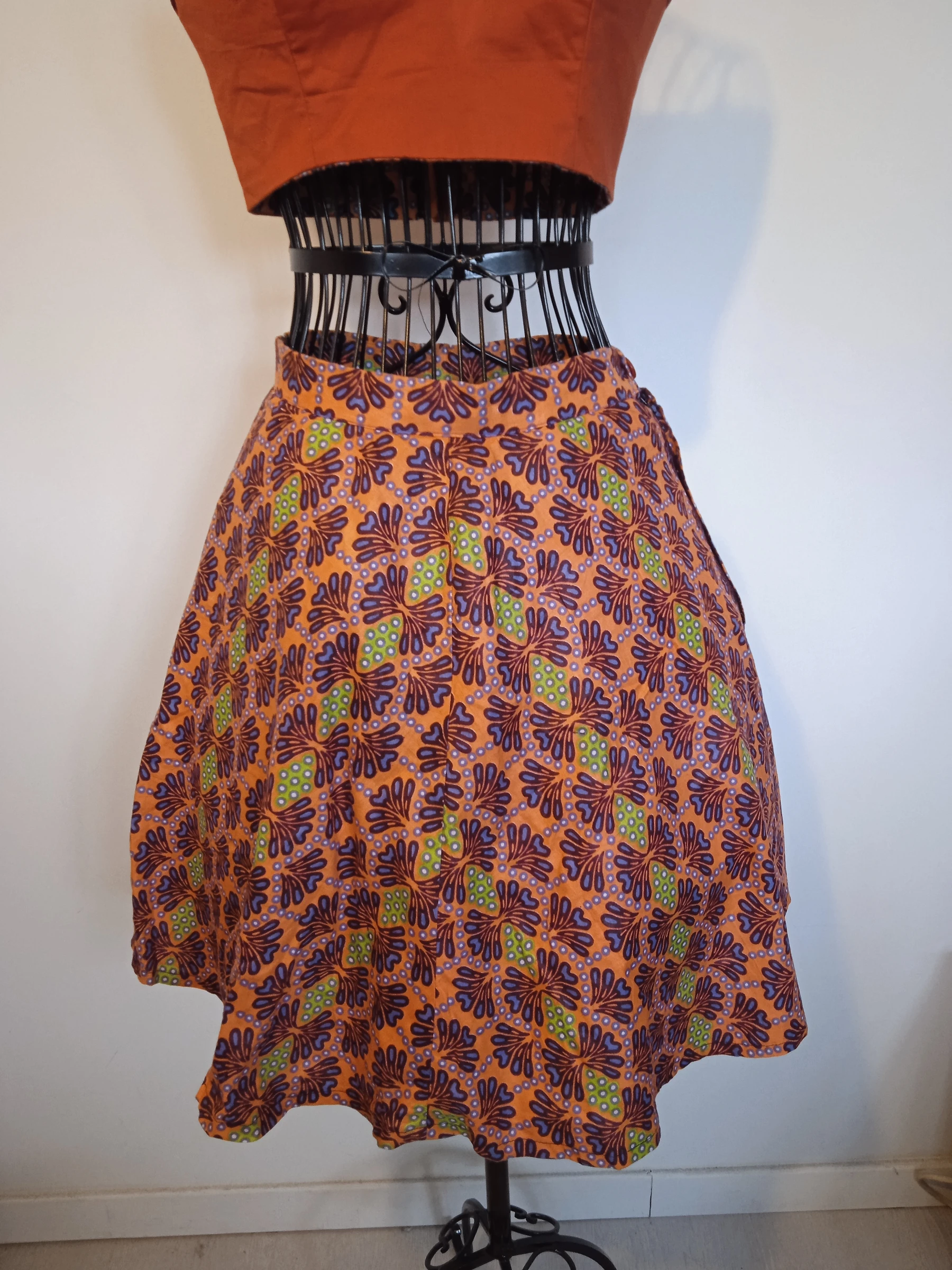 Handmade very colorful bustier and skirt set Size 36 – photo 3